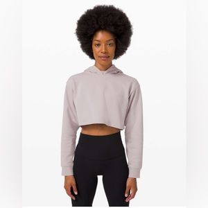 Lululemon All Yours Cropped Hoodie colour iced iris sz 6